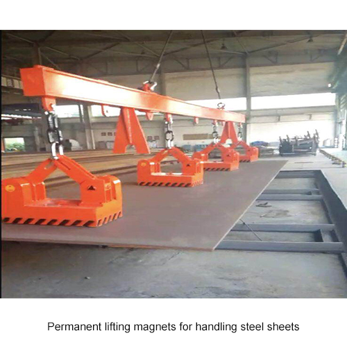 Energy saving Permanent lifting magnets for handling more thick steel sheets